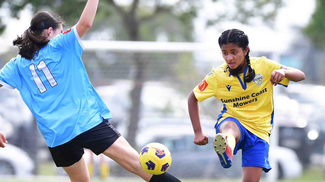 SOCCER: U 13 girls, Kawana V Maroochydore. Picture: Patrick Woods.