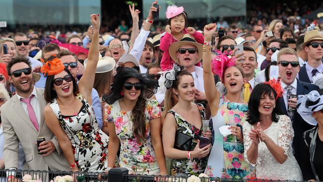 Crowds flock to Flemington. Picture: Alex Coppel.