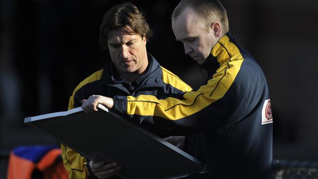 St Bedes-Mentone coach Luke Beveridge and assistant Tim Lamb.