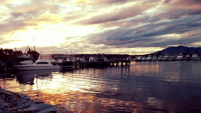 Enjoy the sunset at Bermagui Harbour after a day of fishing. Picture: Rianna Carmody.