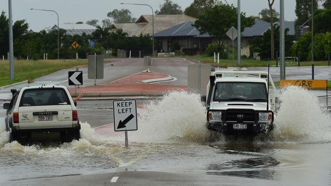 Wet weather in Townsville. Part of Becks Drive, Condon is flooded. Picture: Evan Morgan