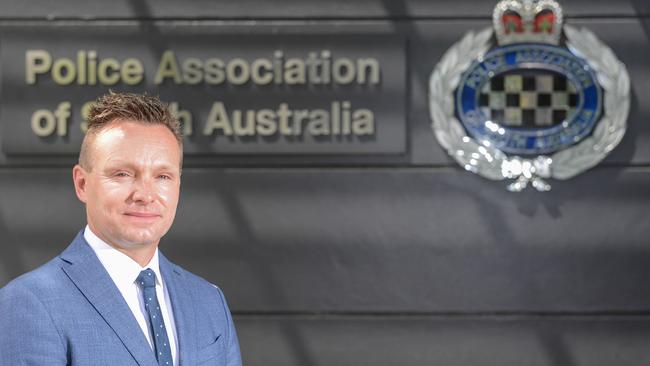 Wade Burns was elected deputy president of the Police Association in 2022. Picture: Brenton Edwards