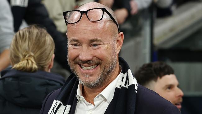 MELBOURNE, AUSTRALIA - July 28, 2023. AFL .        Carlton president Luke Sayers after  the round 20 match between Collingwood and Carlton at the MCG on July 28, 2023, in Melbourne, Australia. Photo by Michael Klein.