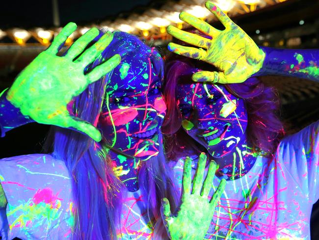 Get your glow on in the streets of North Sydney. Picture Glenn Hampson