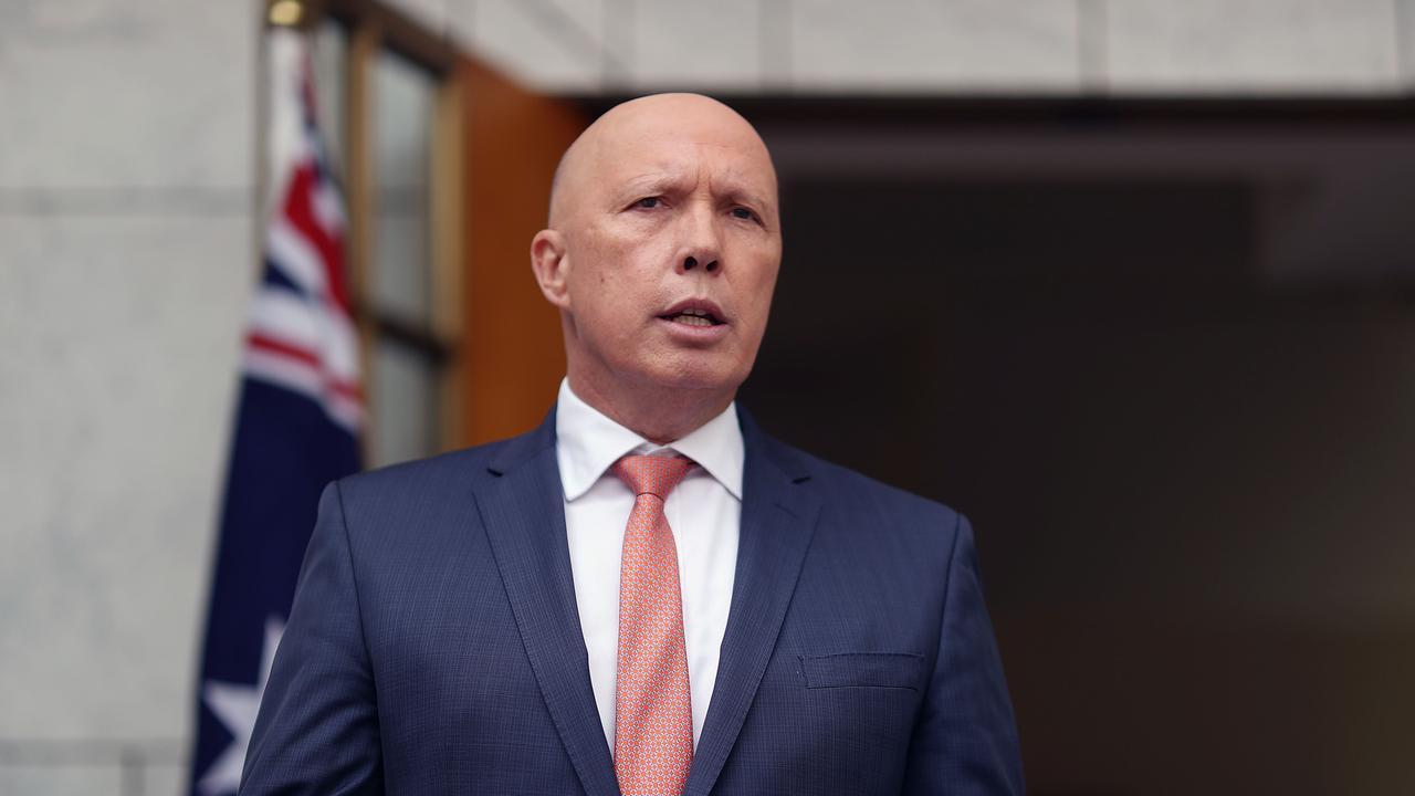 Peter Dutton previously said Australia would join US action to defend Taiwan. Picture: NCA NewsWire / Gary Ramage