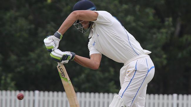 Day two of Queensland Premier Cricket game between Gold Coast and Valleys at Bill Pippen Oval, Robina. Dolphins batsman Hugo Burdon. Pic Mike Batterham