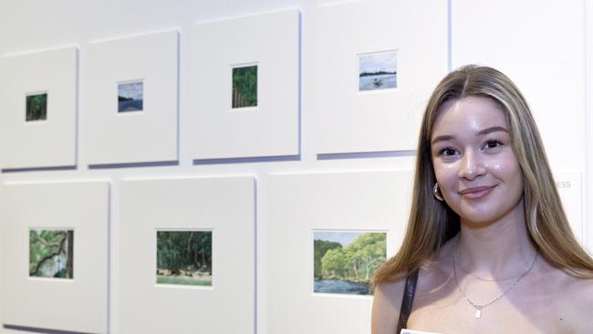 Jessie O'Rielly, Pittwater High School, with her work 'Inattentional blindness'. Photo: Mim Stirling