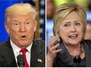 This photo combo of file images shows U.S. presidential candidates Donald Trump, left, and Hillary Clinton. Picture: Mary Altaffer and Chuck Burton