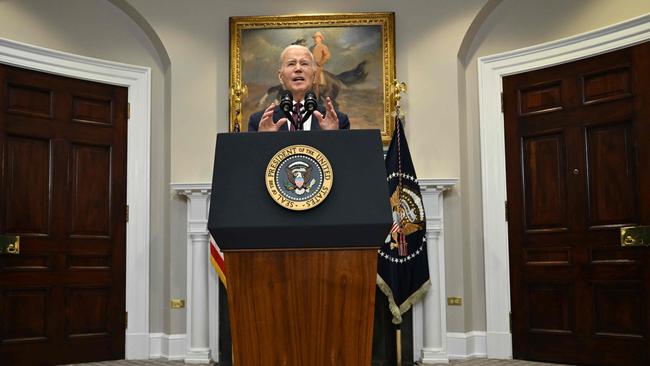 Joe Biden speaks about the US Supreme Court’s decision on affirmative action. Picture: AFP.