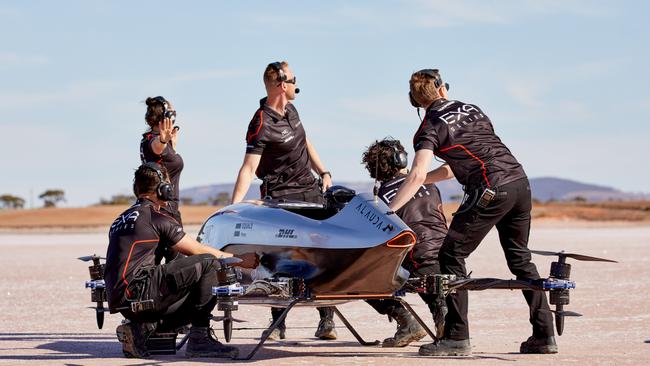 The Alauda Aeronautics Mk3 EXA race-craft, designed in Adelaide, will take part in a race series organised by fellow Adelaide company Airspeeder. , Picture: Supplied