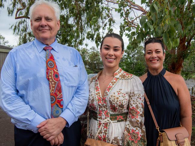 Alexandra Pappas, Renee Pappas, and George Kalimnios. Picture: Pema Tamang Pakhrin