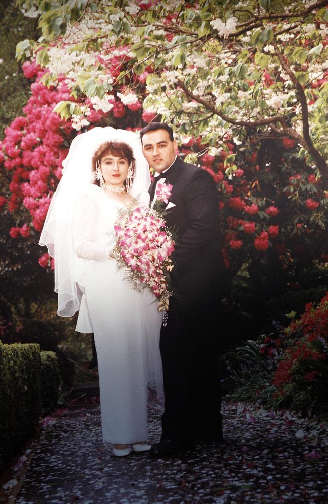 Vicky and Chris pictured on their wedding day.