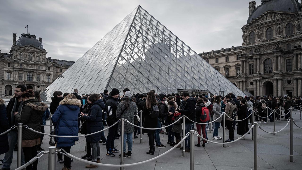 The Louvre in Paris, the world's most visited museum, reopened after staff ended a coronavirus walkout following a three day closure. Picture: Philippe Lopez/AFP.