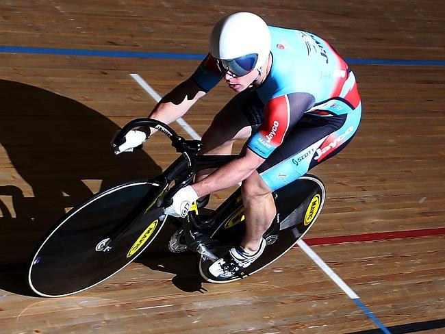 Shane Perkins trains at the SuperDrome