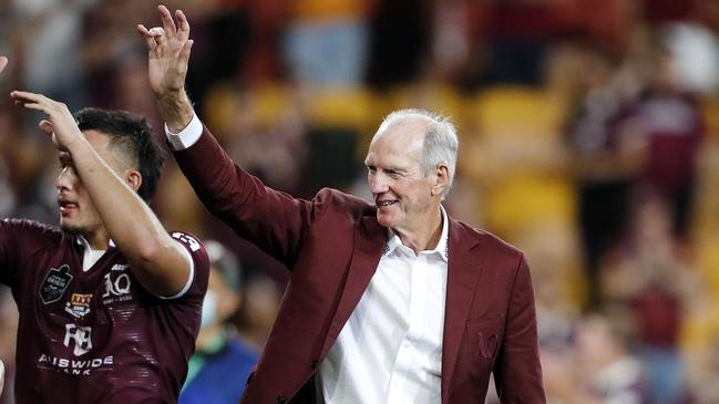 Wayne Bennett could return to Origin as a coaching mentor for Billy Slater, who is the preferred pick to coach the Maroons next year. Picture: Josh Woning