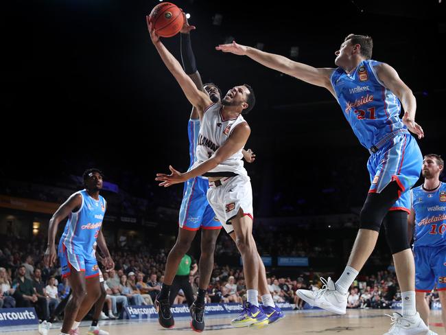 Cleveland (behind) put on a defensive clinic for the 36ers. Picture: Sarah Reed/Getty Images