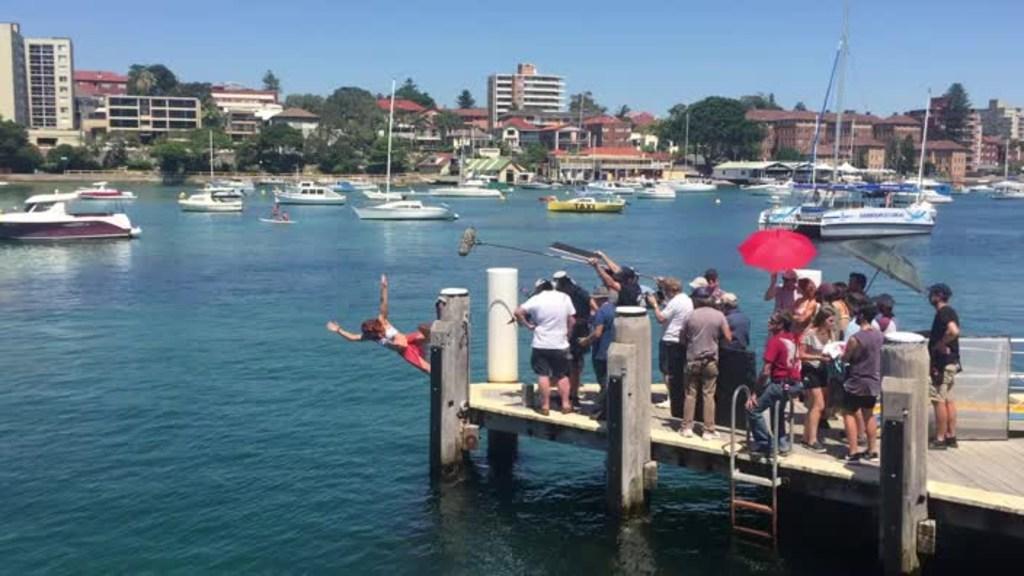 The Bold and the Beautiful's dramatic water scene at Manly Wharf