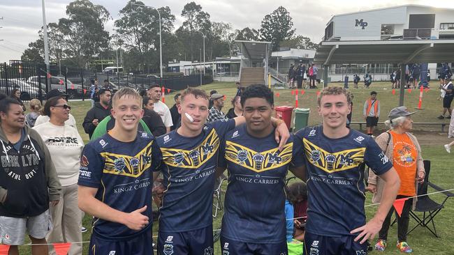 Mabel Park SHS players Lachlan, Ryan, Ocean and Jackson after their team finished second leading into the finals.