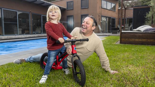 David Weinlich and son Brodie, 2, at home in Blairgowrie. Picture: David Geraghty