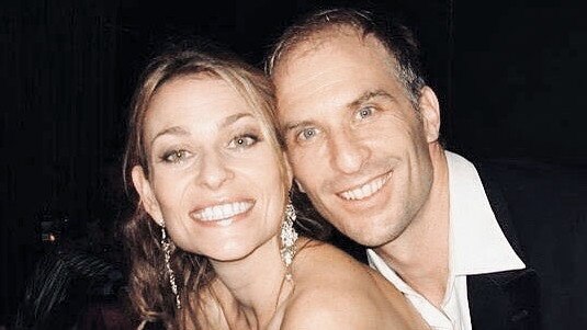 Kat Stewart with her husband David Whiteley.