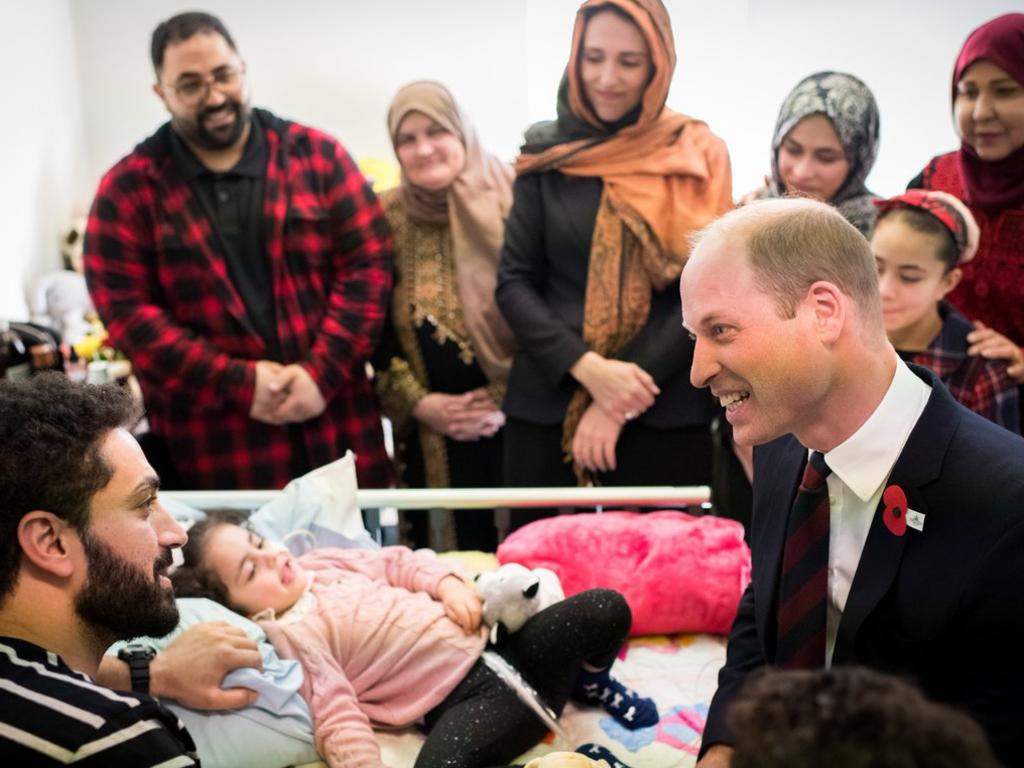 Before arriving in Christchurch, William met five-year-old Alen Alsati at Starship Children’s Hospital in Auckland. Picture: Kensington Palace 