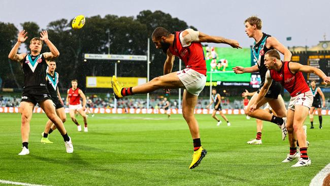 Bombers defender Adam Saad remains genuinely torn about his future at Essendon. Picture: Daniel Kalisz/Getty Images