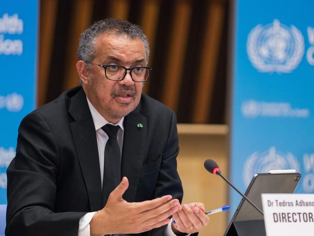 WHO Director-General Tedros Adhanom Ghebreyesus said it was important to get big names such as Jackman to draw attention to the fight against COVID. Picture: AFP