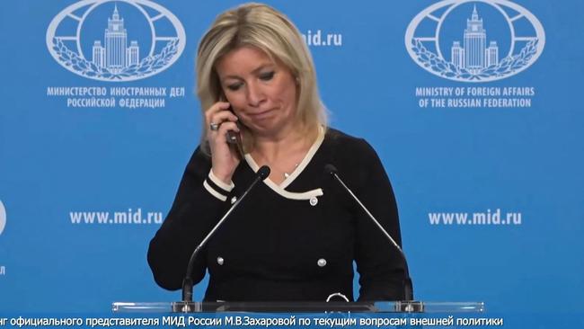 Russia's foreign ministry spokeswoman Maria Zakharova added her take on the Oval Office incident. Picture: AFP/Russian Foreign Ministry