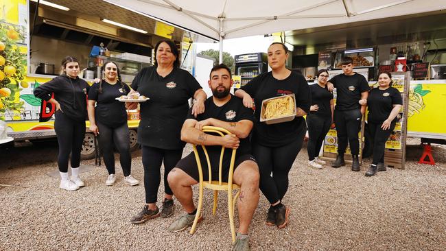 The food truck draws a crowd of up to 400 people a night. Picture: Sam Ruttyn