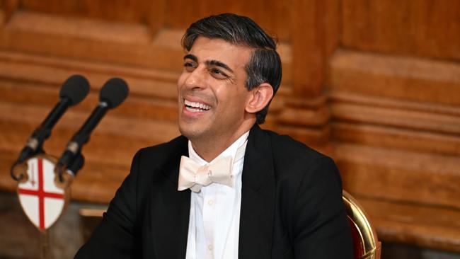 Prime Minister Rishi Sunak at the Lord Mayor's Banquet on Monday, only hours after reshuffling his cabinet. Picture: Getty Images