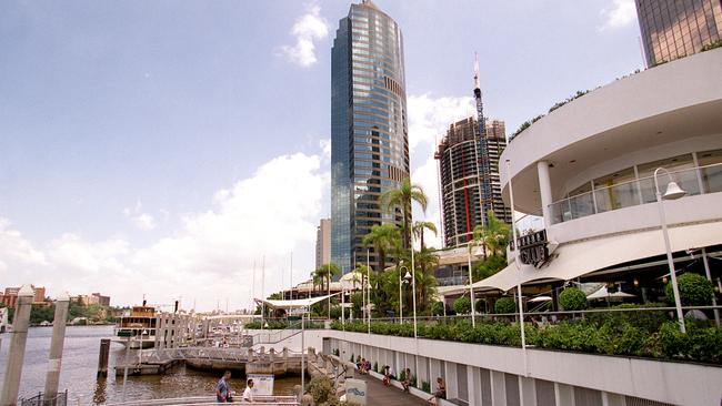 February 2004: Waterfront Place and Eagle Street Pier (from the Story Bridge). Picture: Ray Cash
