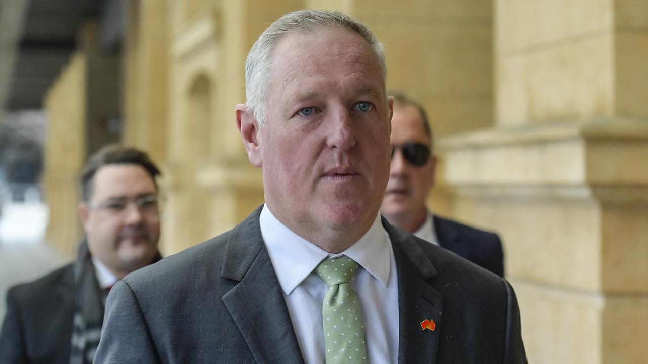 Mount Gambier MP Troy Bell leaving the Adelaide District Court in June. Picture: NewsWire / Roy VanDerVegt