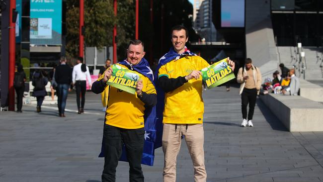 They will be soon be joined by thousands of fans to cheer on the Matildas. Picture: NCA NewsWire / Gaye Gerard