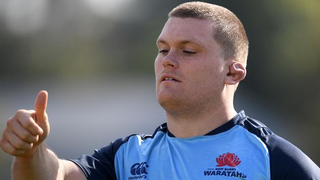 Waratahs prop Tom Robertson’s medical studies meant he knew he didn’t need scans to confirm his ACL injury. Picture: AAP