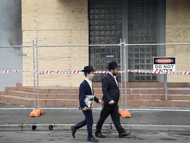 The Adass Israel Synagogue after the attack. Picture: Andrew Henshaw