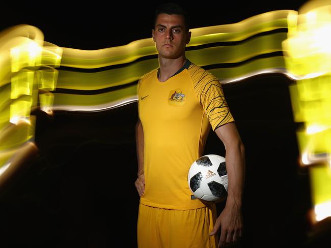 Tomi Juric of Australia poses during the Australian Socceroos Portrait Session ahead of the World Cup.