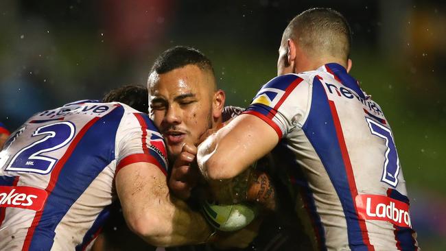 Addin Fonua-Blake in action against the Knights. Picture: Getty Images.