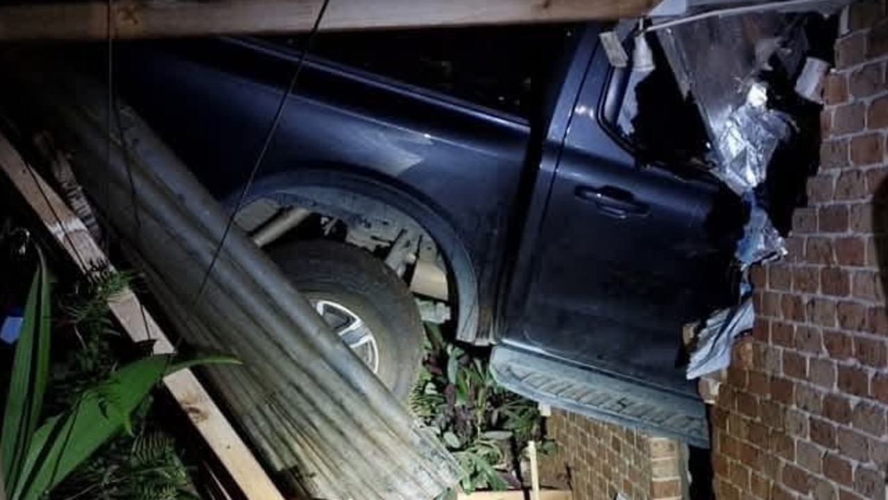 Chaos as car launches into house