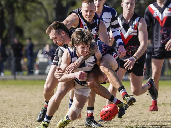 MPNFL Division 2 football  elimination final: Devon Meadows v Pearcedale. Archie McGuiness - Pearcedale. Picture: Valeriu Campan