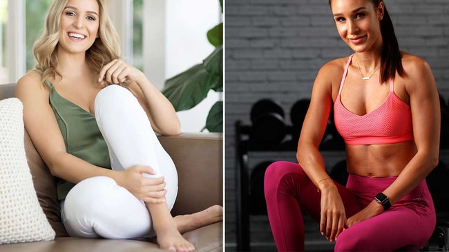 Leah Istines, left, and Kayla Itsines, right.