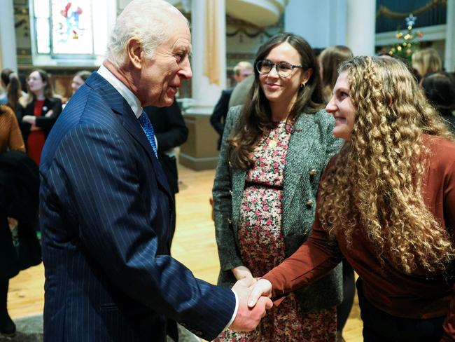 King Charles meets Disasters Emergency Committee (DEC) staff, aid workers and volunteers. Picture: AFP