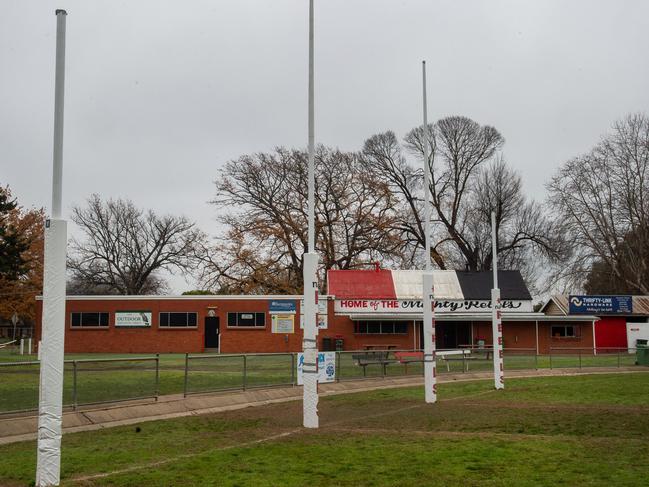 The clubrooms can be seen behind the goalposts. Picture: Jay Town