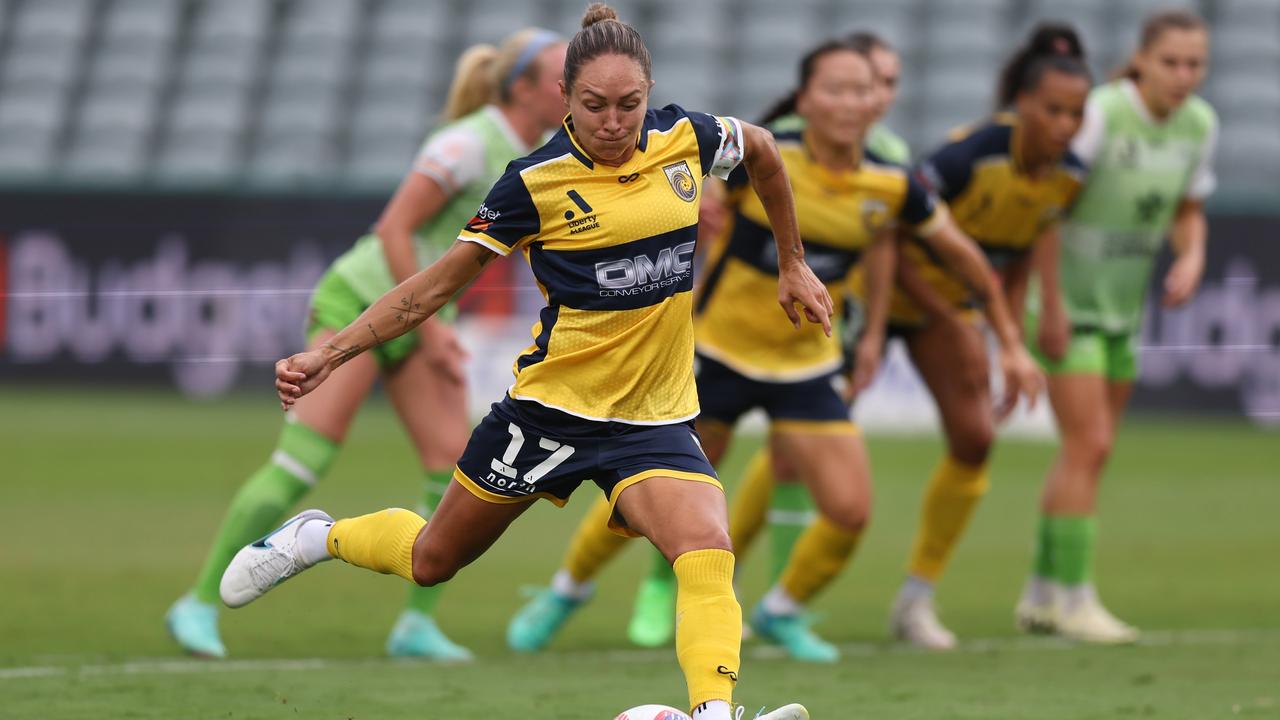 Kyah Simon is an experienced Matildas forward. Picture: Getty Images