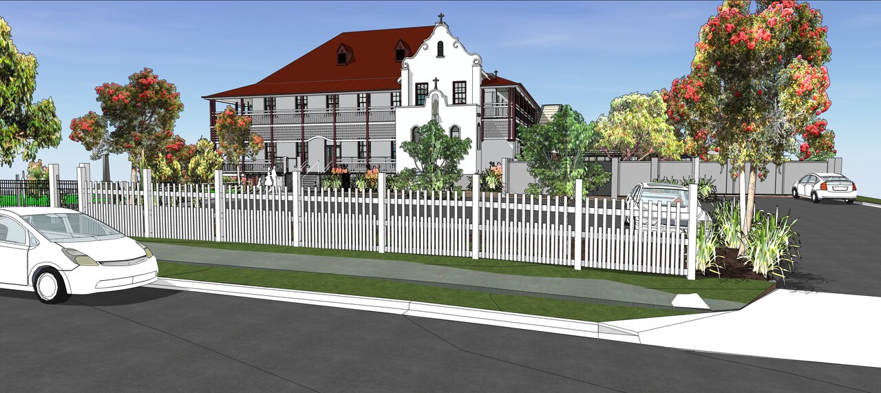 An artist's impression of the former Sisters of Mercy Convent building in Wooloowin as a childcare centre.