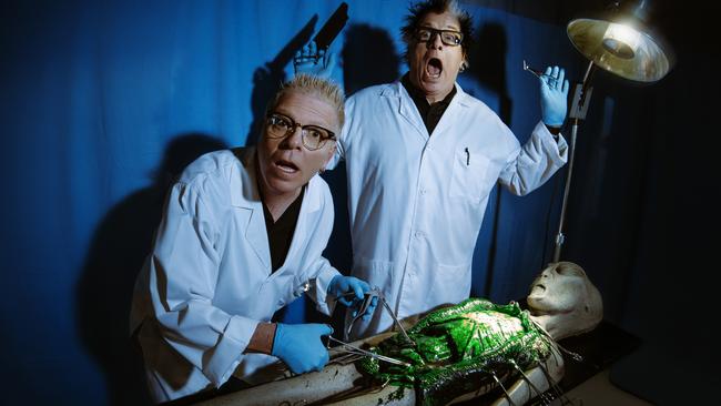 Dexter Holland (left) and Noodles (right), mainstay members of American punk rock band The Offspring. Picture: Daveed Benito