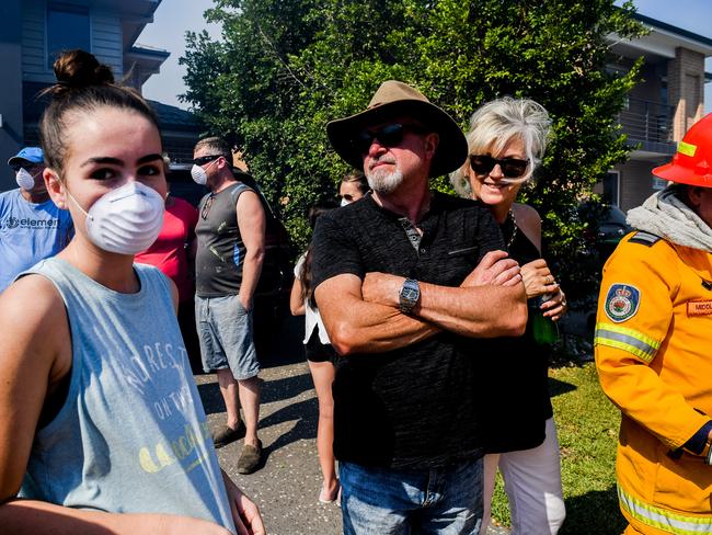 Residents are seen wearing face masks in Gandangara Estate Barden Ridge. Picture: Brendan Esposito