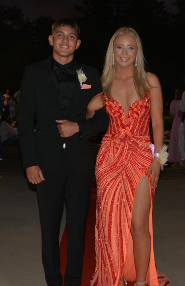 Yeim Costello and Lauren Trotman at Assumption College's year 12 formal on April 22, 2025. Photo: Jessica Klein