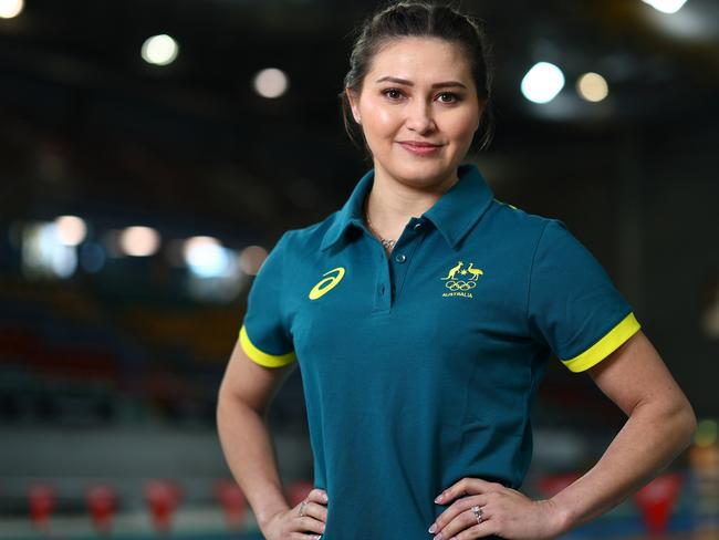 BRISBANE, AUSTRALIA - JUNE 17: Melissa Wu poses during the Australian 2024 Paris Olympic Games Diving Squad Announcement at Brisbane Aquatic Centre on June 17, 2024 in Brisbane, Australia. (Photo by Chris Hyde/Getty Images)