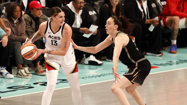 Cayla George kept New York Liberty star Breanna Stewart quiet. (Photo by Sarah Stier/Getty Images)