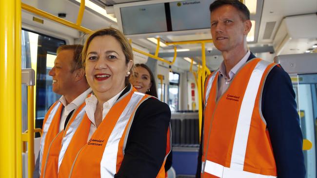 Premier Annastacia Palaszczuk and Transport Minister Mark Bailey